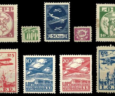 Znaczki (nalepki) z różnych okresów drukowane w PZG i PWPW