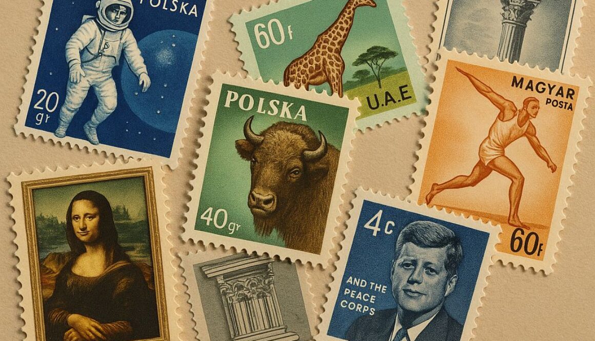 Najciekawsze serie znaczków tematycznych XX wieku – od kosmosu po zwierzęta